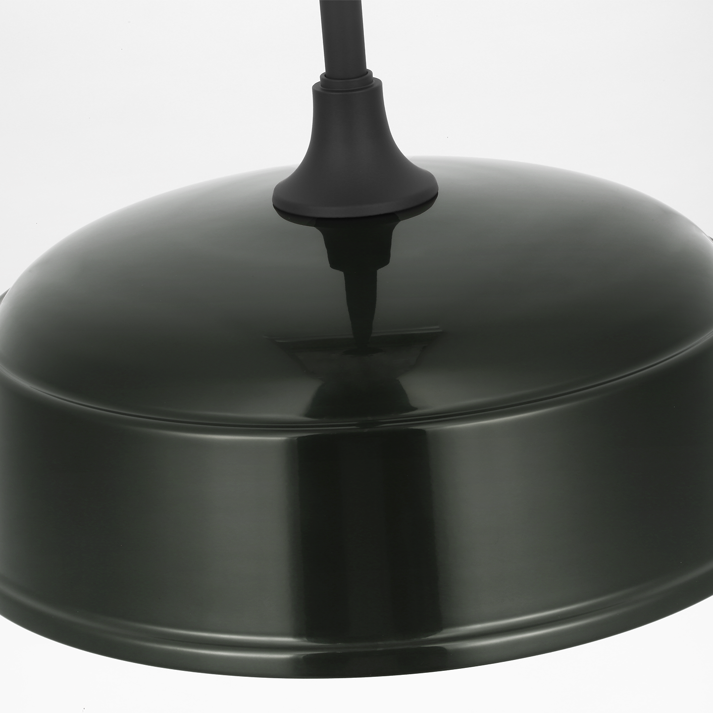 Academy Pendant | Matte Black | 16" Green Rockhouse Shade