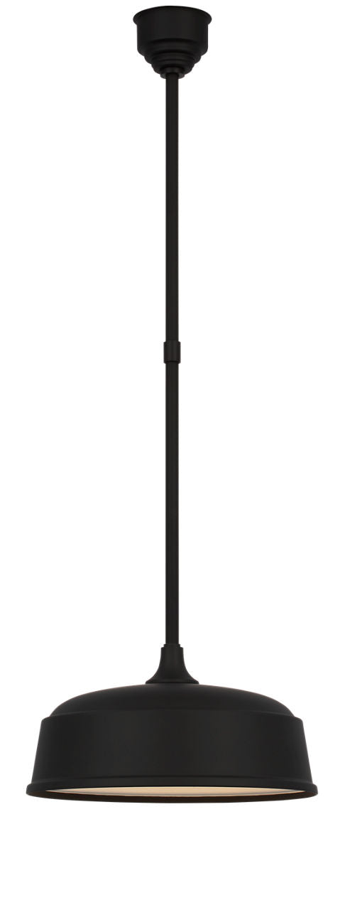 Academy Pendant | Matte Black | 16" Rockhouse Shade