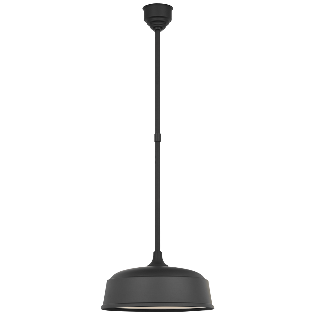 Academy Pendant | Matte Black | 16" Rockhouse Shade