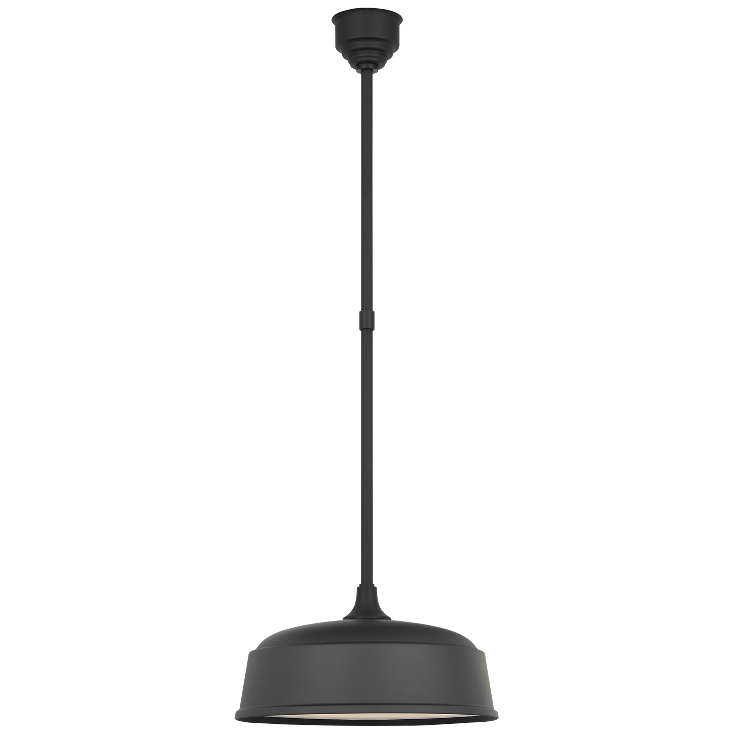 Academy Pendant | Matte Black | 16" Rockhouse Shade