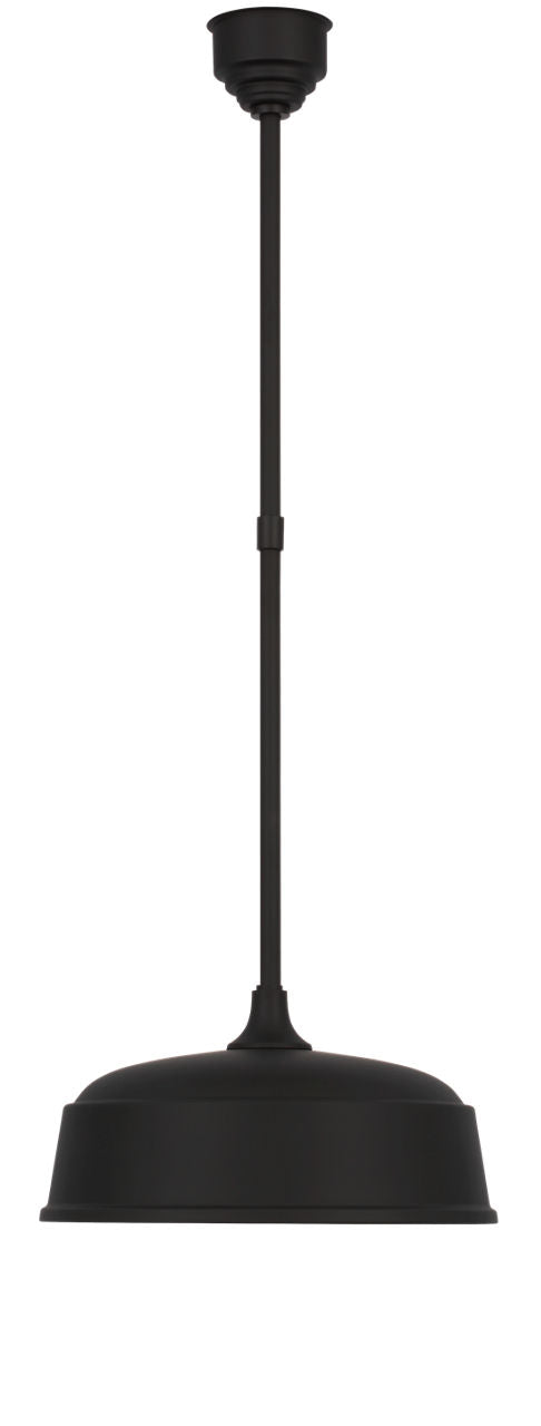 Academy Pendant | Matte Black | 16" Rockhouse Shade
