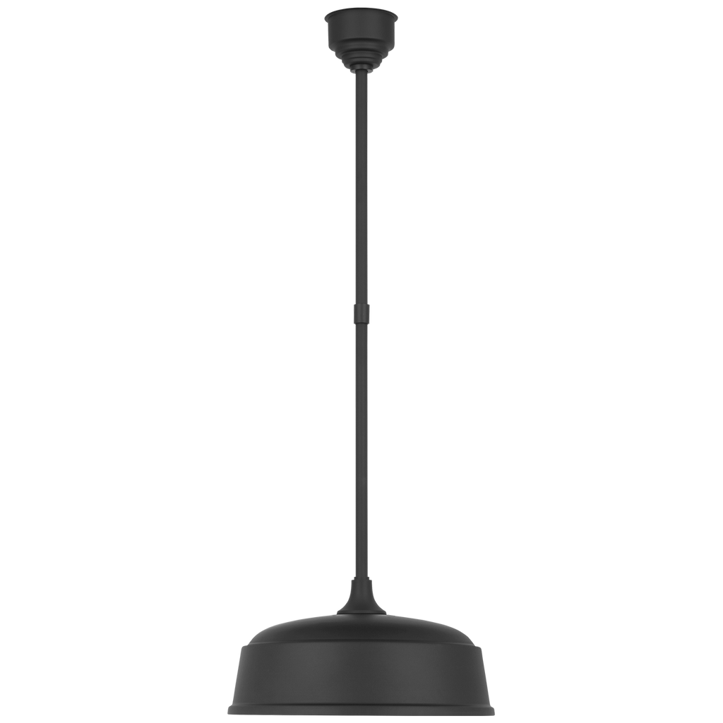 Academy Pendant | Matte Black | 16" Rockhouse Shade