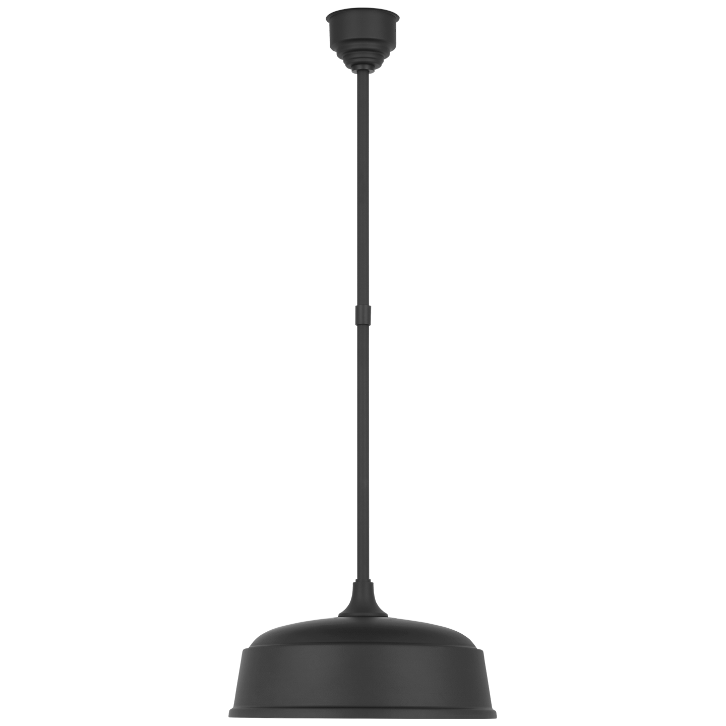 Academy Pendant | Matte Black | 16" Rockhouse Shade
