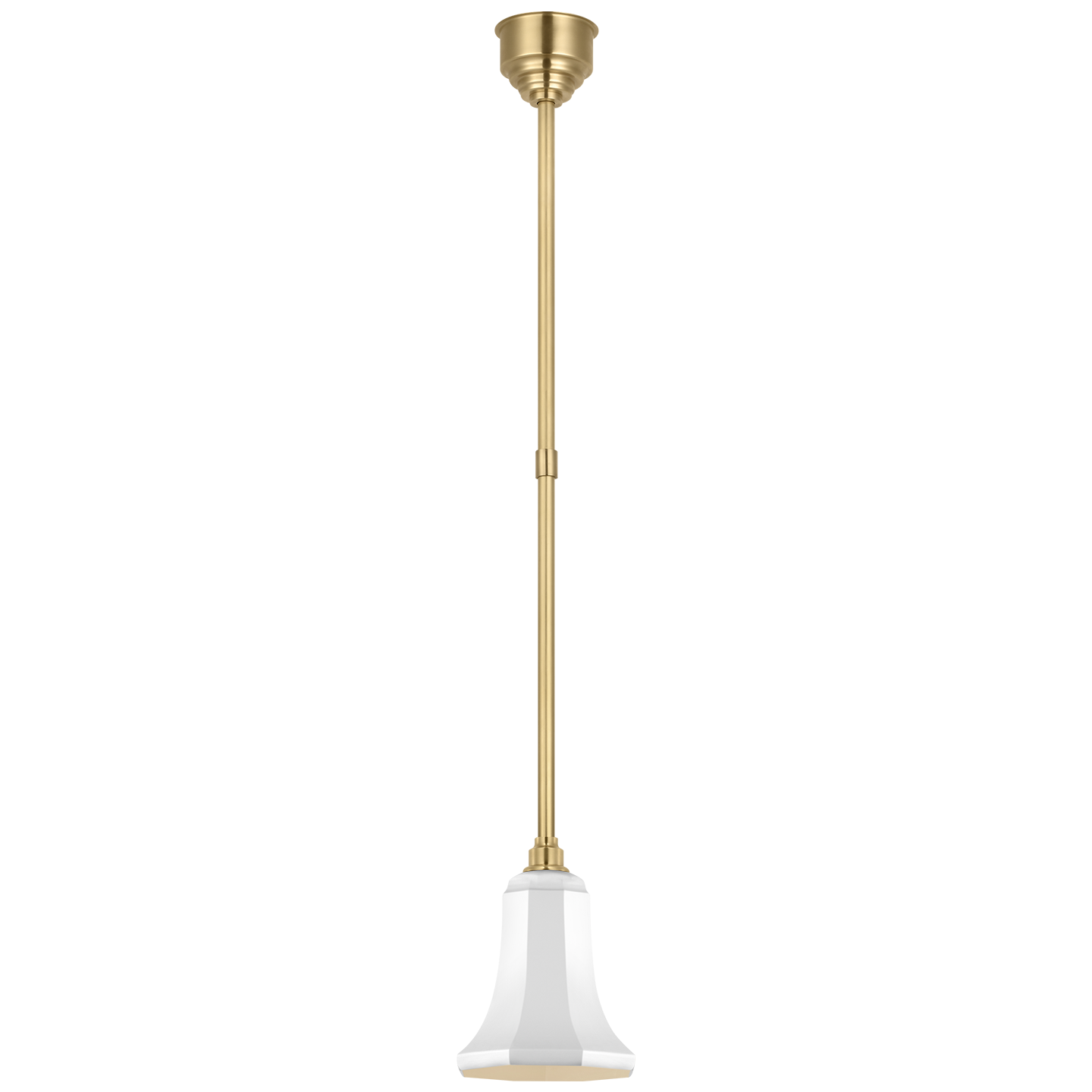 Academy Pendant | Hand-Rubbed Antique Brass | 7.5" White Savannah Shade