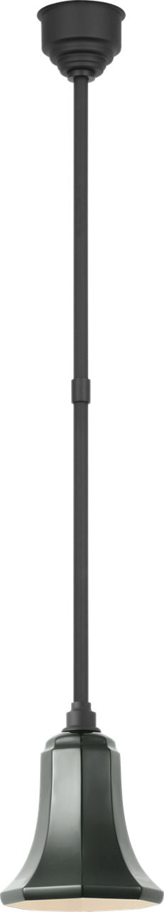 Academy Pendant | Matte Black | 7.5" Green Savannah Shade