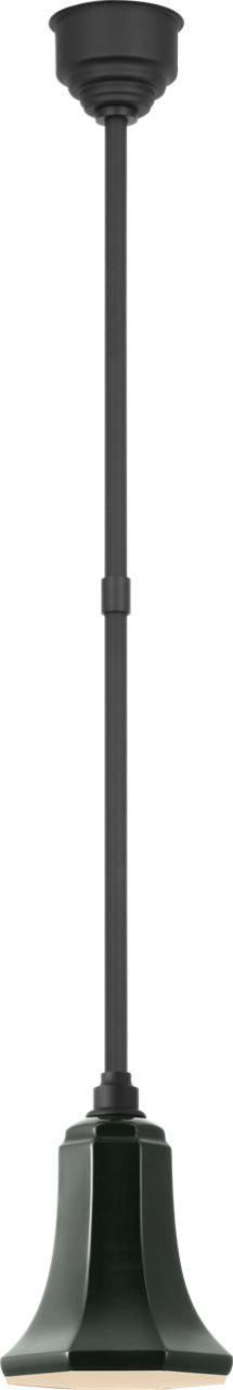 Academy Pendant | Matte Black | 7.5" Green Savannah Shade