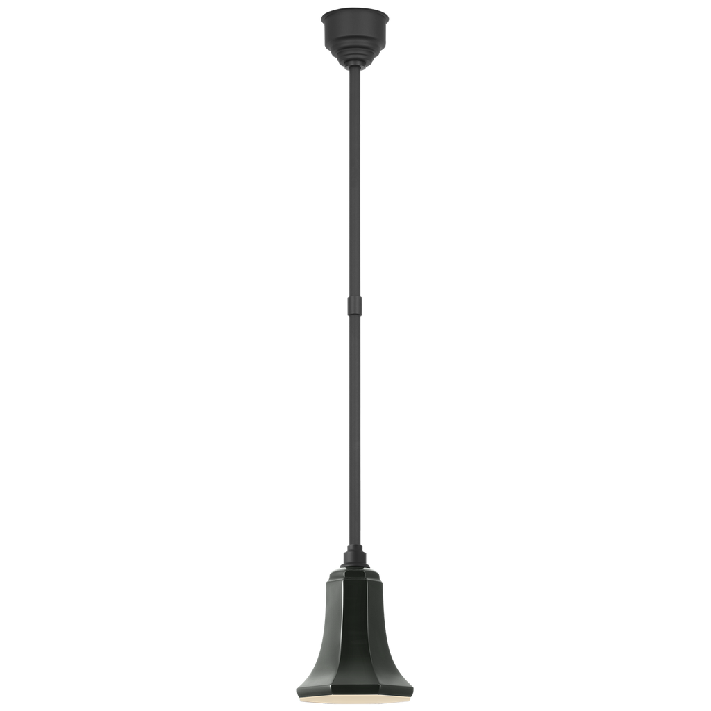 Academy Pendant | Matte Black | 7.5" Green Savannah Shade