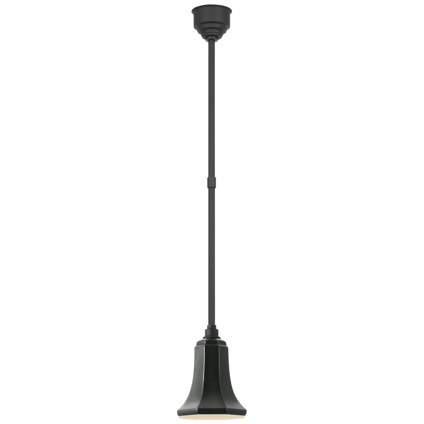 Academy Pendant | Matte Black | 7.5" Green Savannah Shade