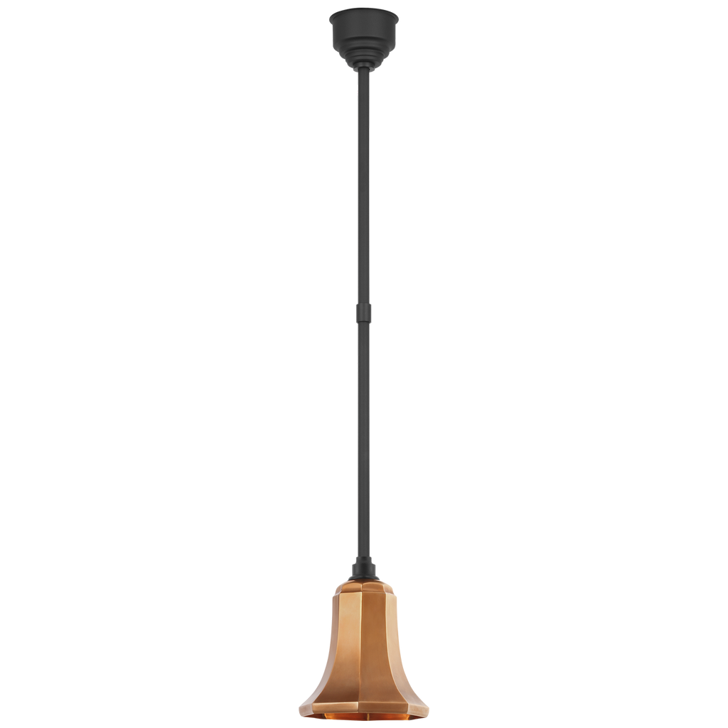 Academy Pendant | Matte Black | 7.5" Soft Copper Savannah Shade