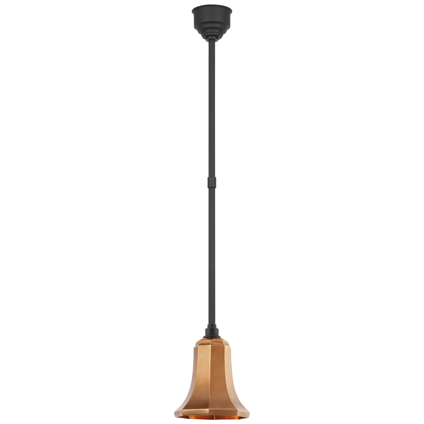 Academy Pendant | Matte Black | 7.5" Soft Copper Savannah Shade