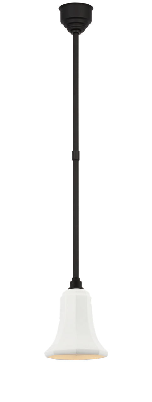 Academy Pendant | Matte Black | 7.5" White Savannah Shade