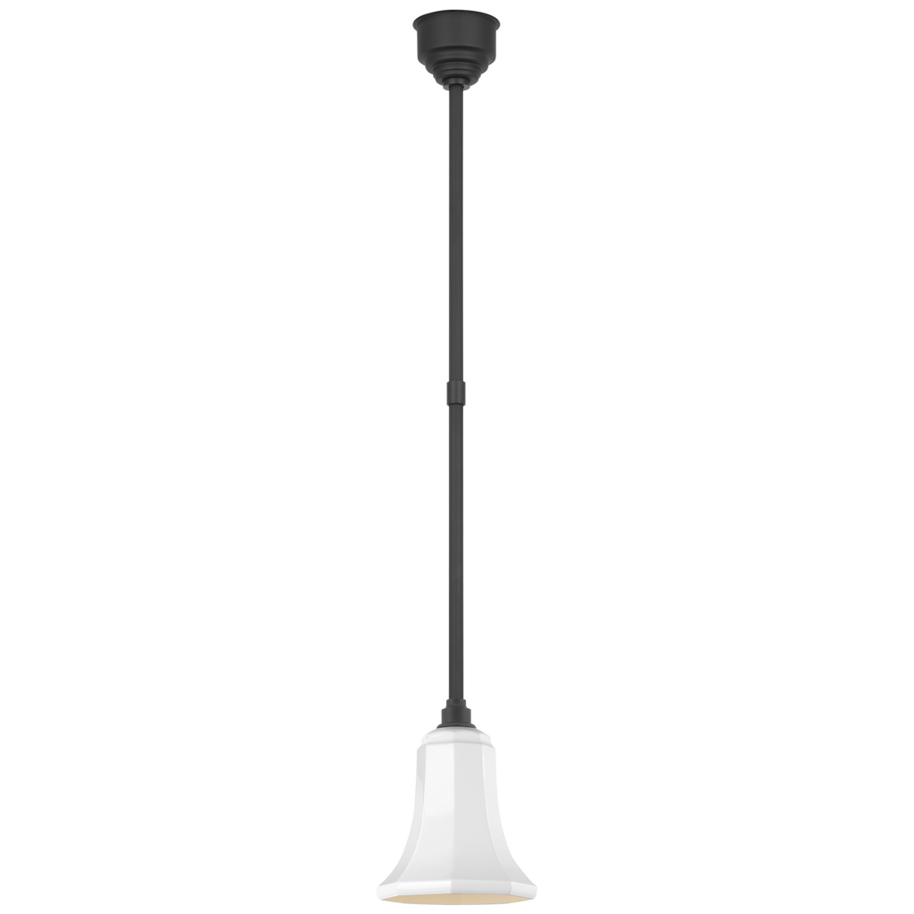 Academy Pendant | Matte Black | 7.5" White Savannah Shade