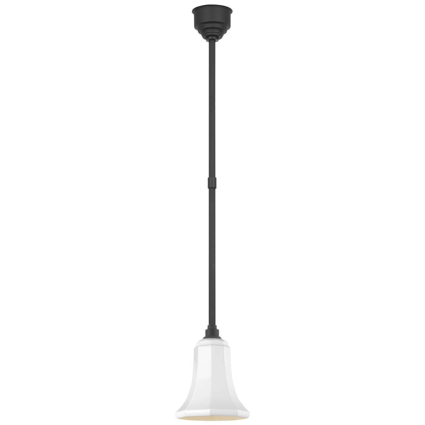Academy Pendant | Matte Black | 7.5" White Savannah Shade