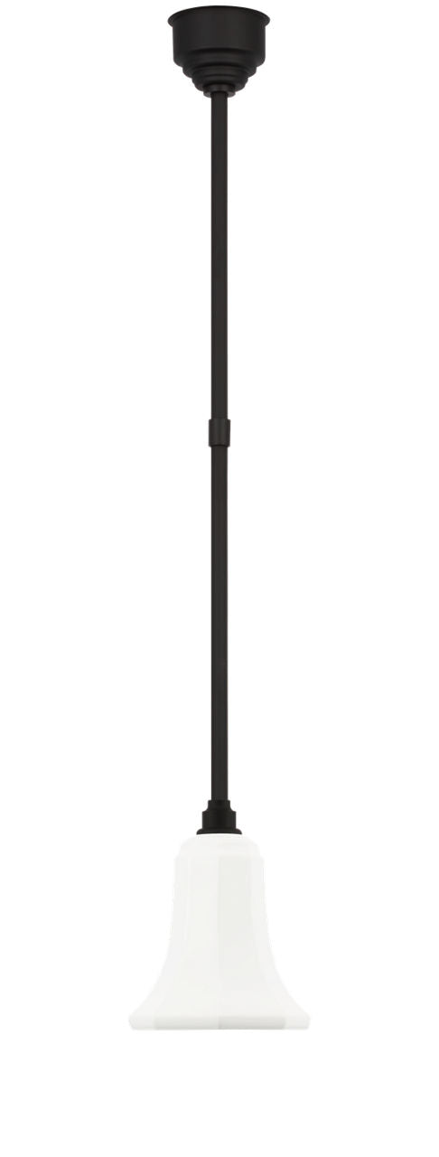 Academy Pendant | Matte Black | 7.5" White Savannah Shade