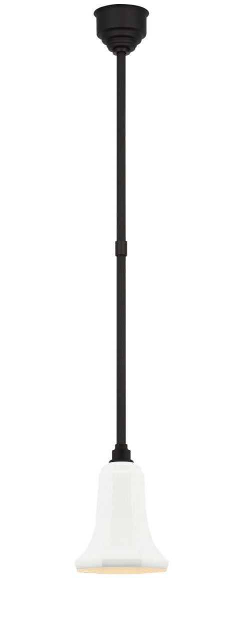 Academy Pendant | Matte Black | 7.5" White Savannah Shade