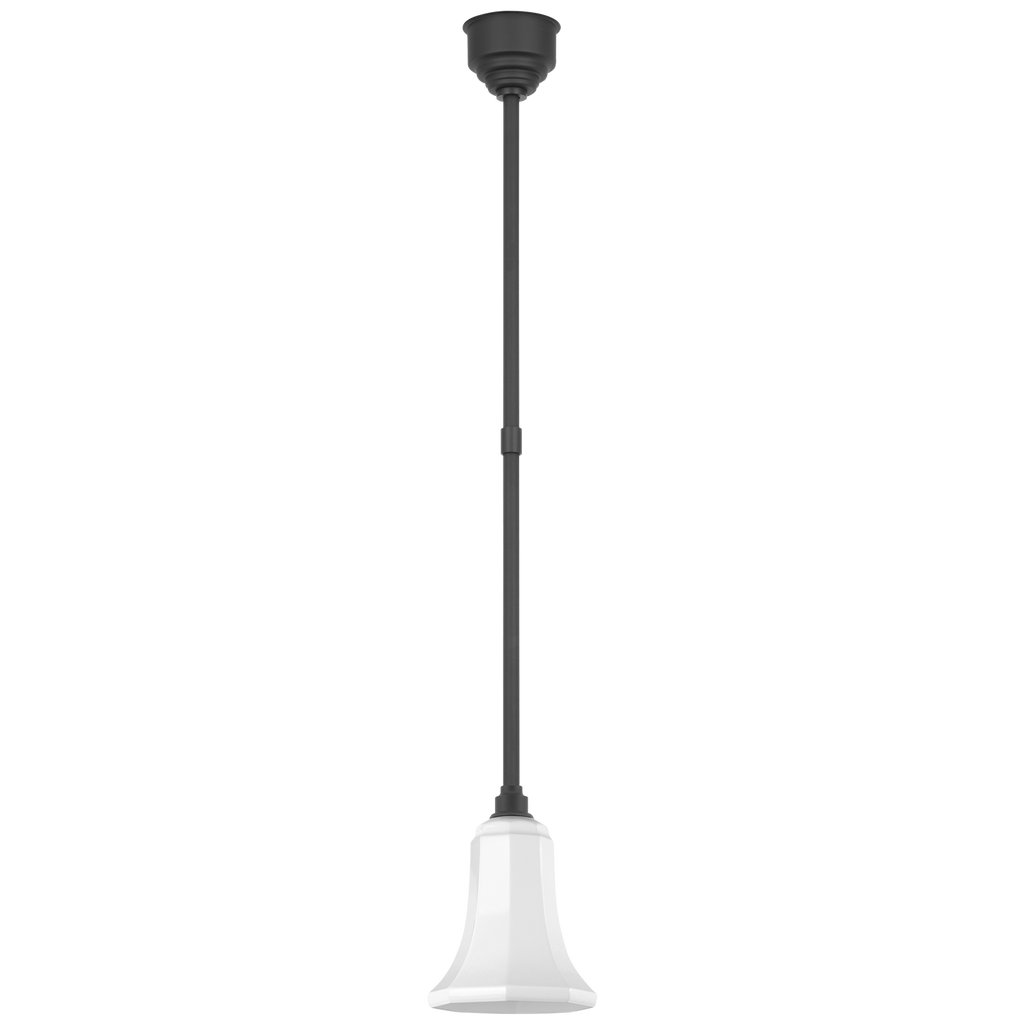 Academy Pendant | Matte Black | 7.5" White Savannah Shade
