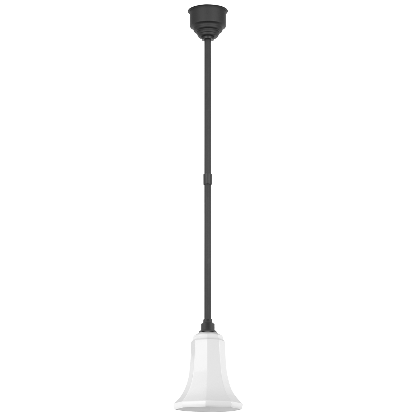 Academy Pendant | Matte Black | 7.5" White Savannah Shade