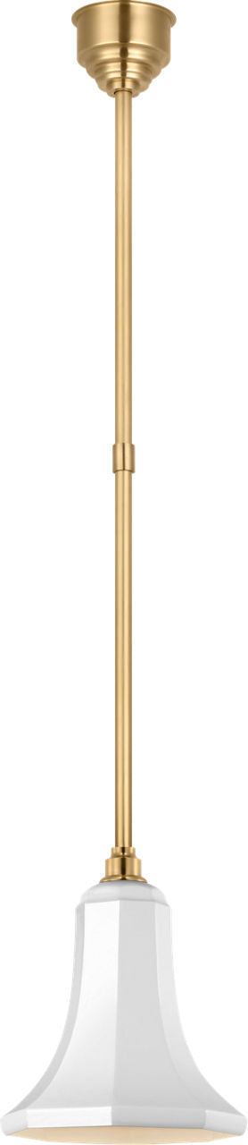 Academy Pendant | Hand-Rubbed Antique Brass | 9.25" White Savannah Shade