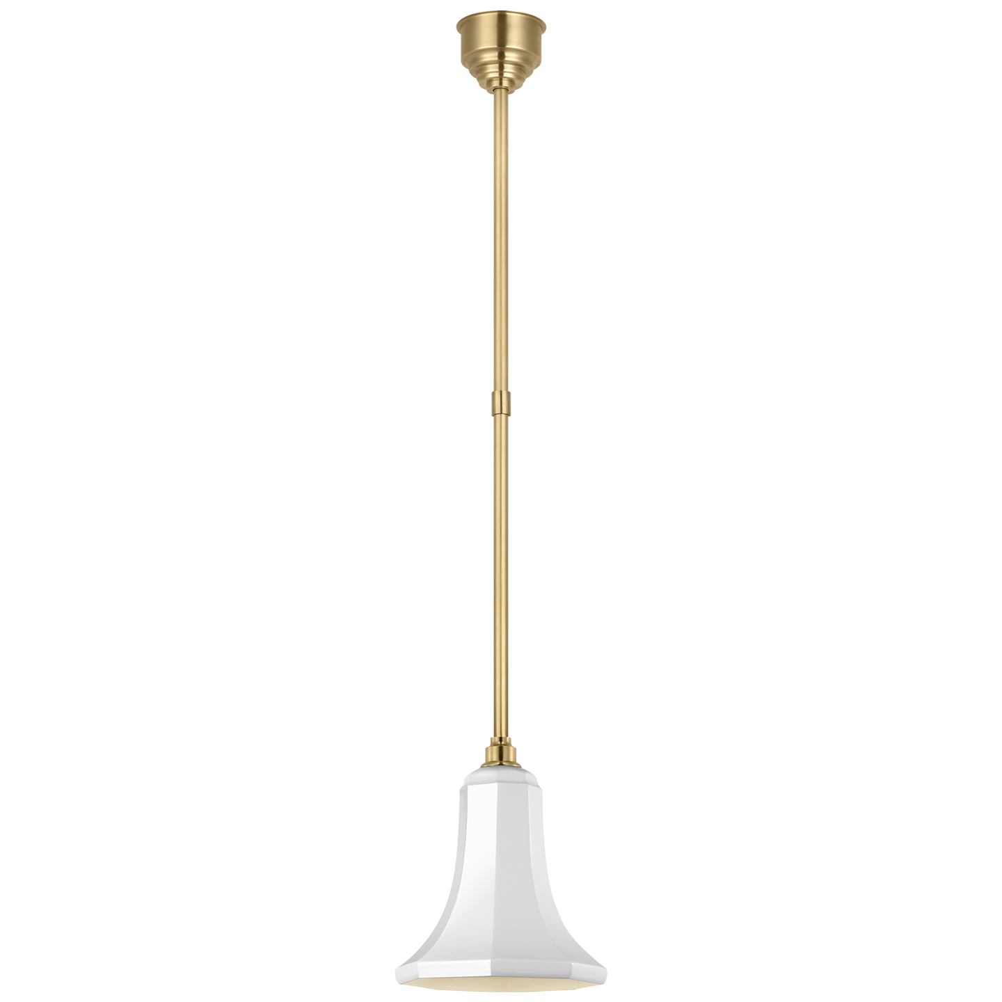 Academy Pendant | Hand-Rubbed Antique Brass | 9.25" White Savannah Shade