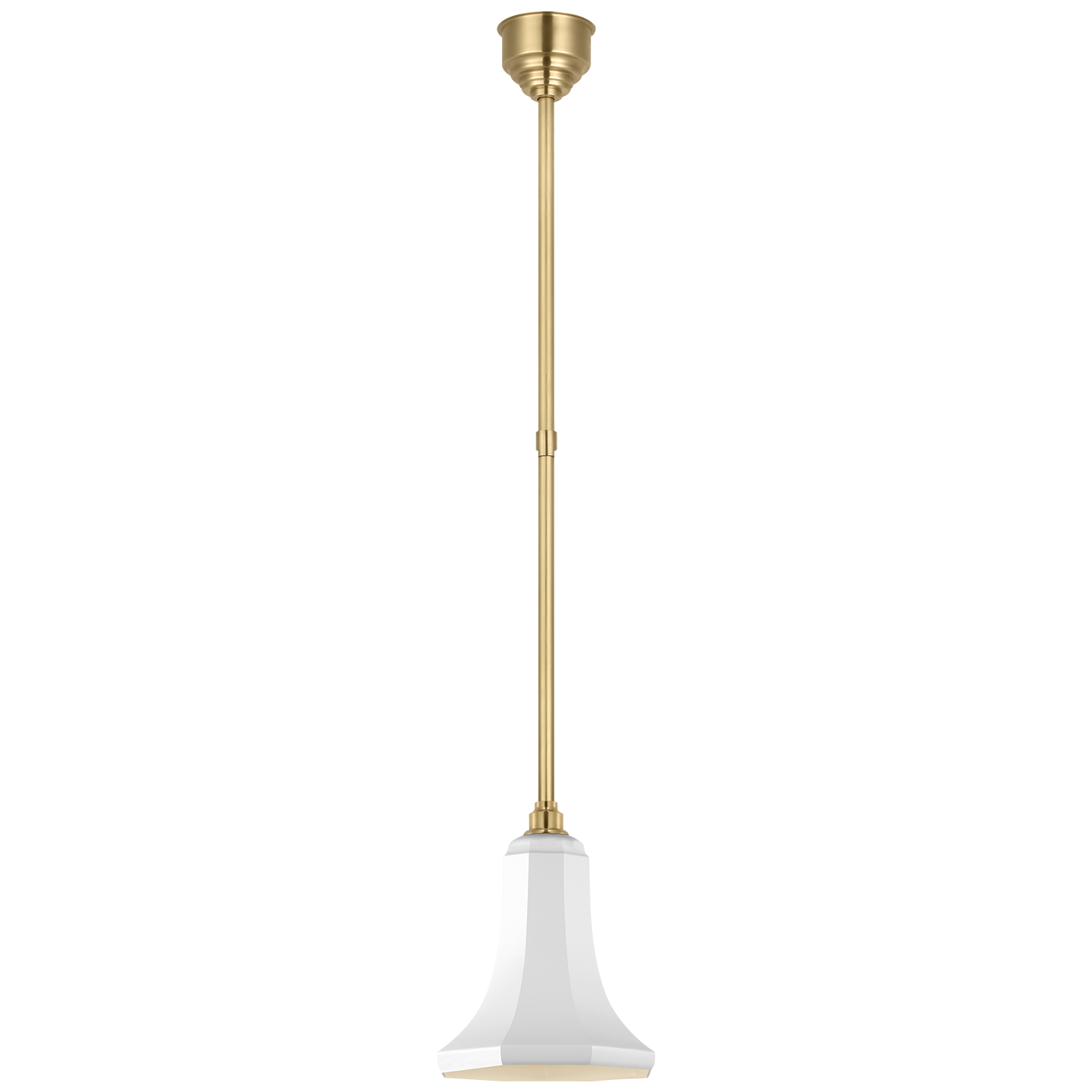 Academy Pendant | Hand-Rubbed Antique Brass | 9.25" White Savannah Shade