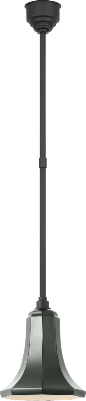Academy Pendant | Matte Black | 9.25" Green Savannah Shade