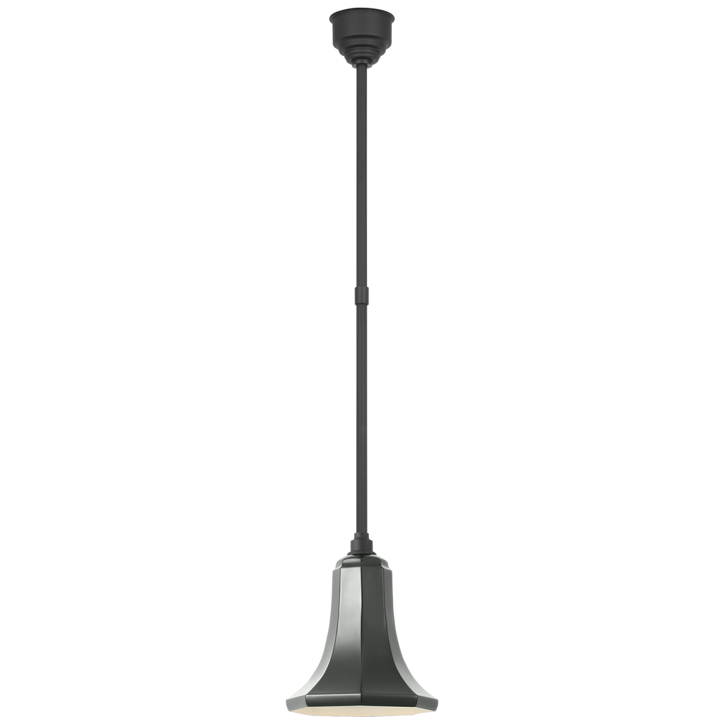 Academy Pendant | Matte Black | 9.25" Green Savannah Shade
