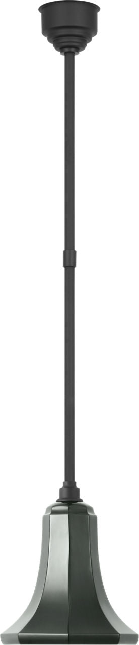 Academy Pendant | Matte Black | 9.25" Green Savannah Shade