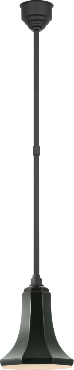 Academy Pendant | Matte Black | 9.25" Green Savannah Shade
