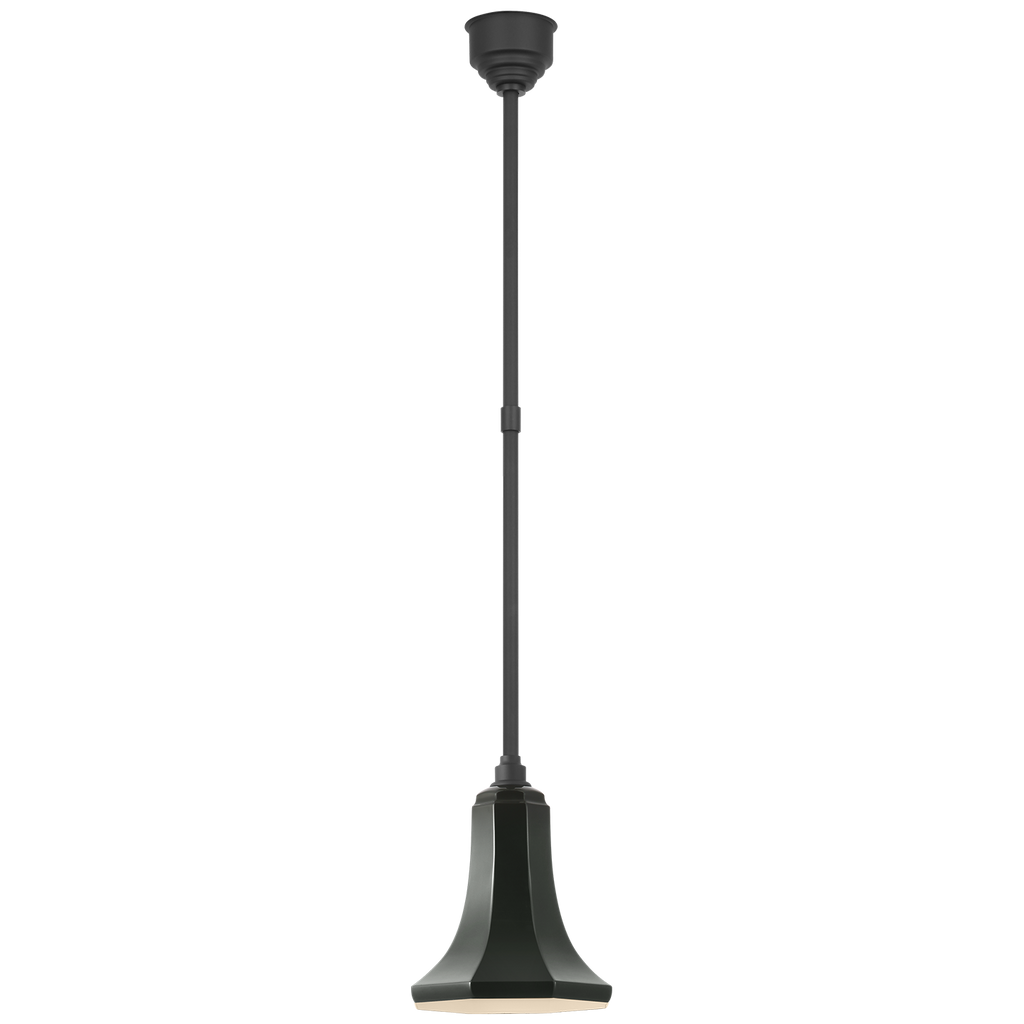 Academy Pendant | Matte Black | 9.25" Green Savannah Shade