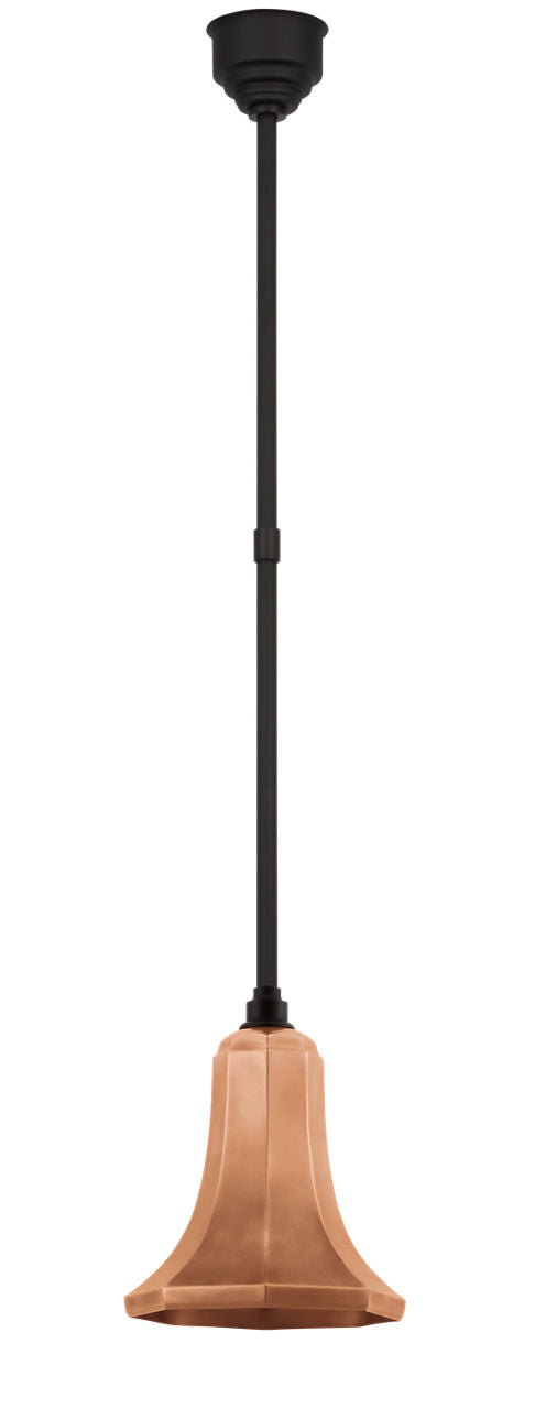 Academy Pendant | Matte Black | 9.25" Soft Copper Savannah Shade