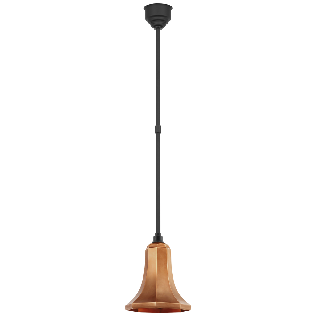 Academy Pendant | Matte Black | 9.25" Soft Copper Savannah Shade