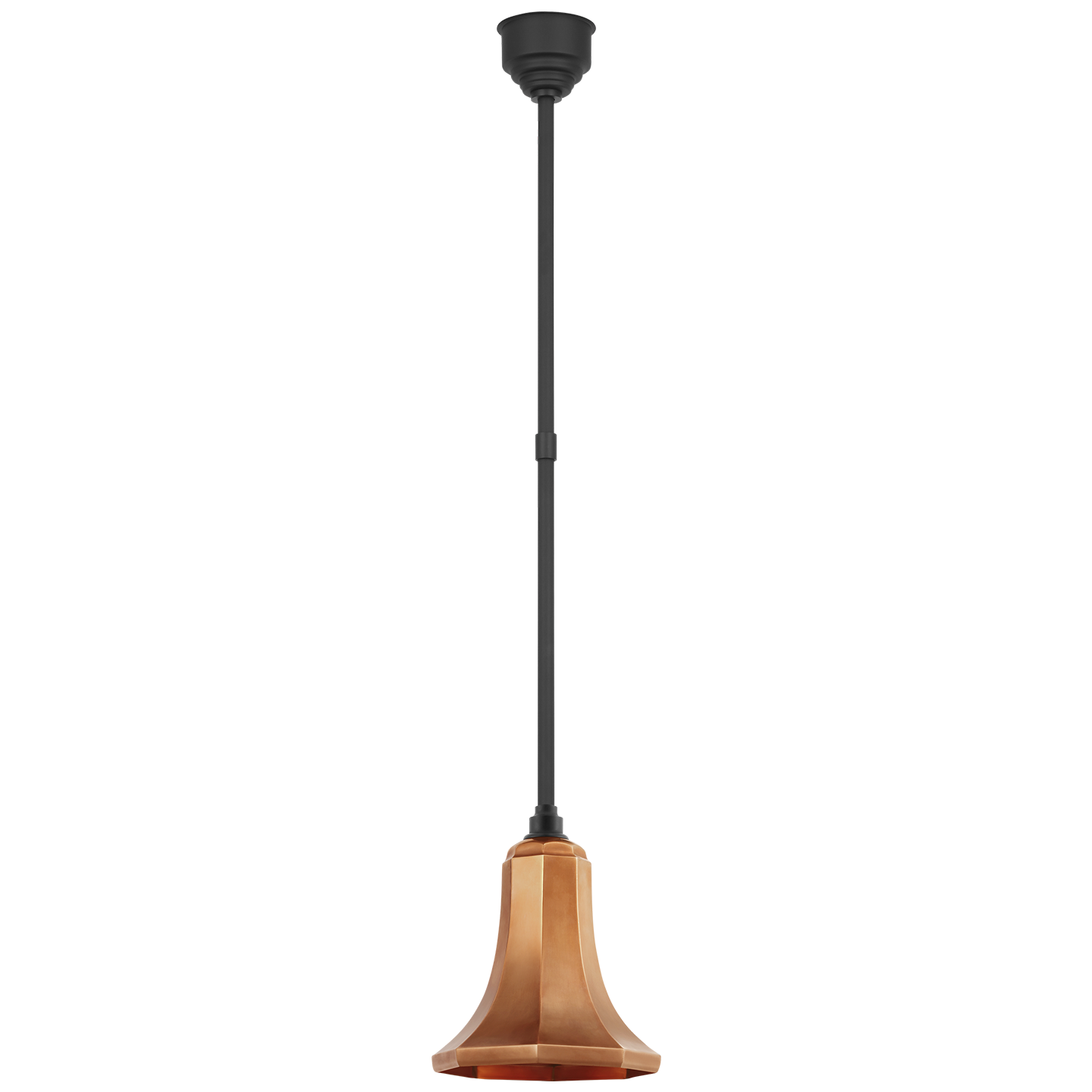 Academy Pendant | Matte Black | 9.25" Soft Copper Savannah Shade