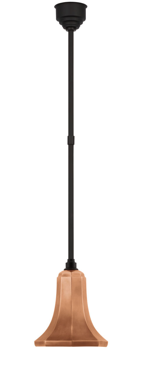 Academy Pendant | Matte Black | 9.25" Soft Copper Savannah Shade