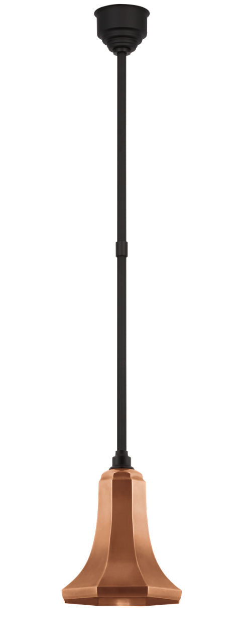 Academy Pendant | Matte Black | 9.25" Soft Copper Savannah Shade