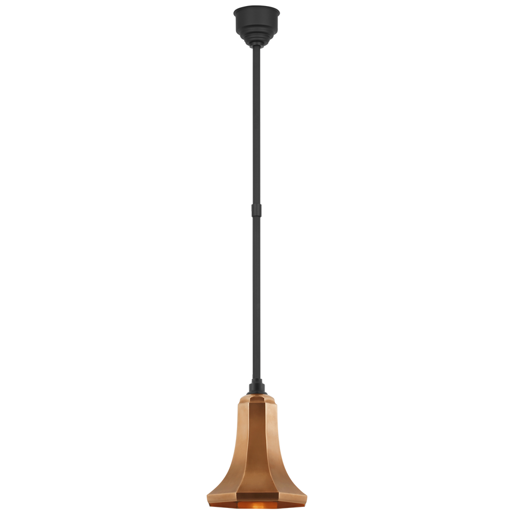 Academy Pendant | Matte Black | 9.25" Soft Copper Savannah Shade