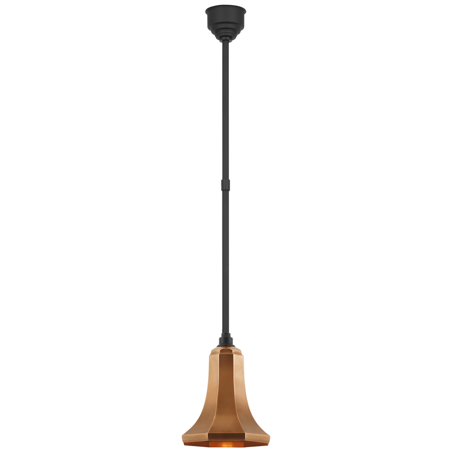 Academy Pendant | Matte Black | 9.25" Soft Copper Savannah Shade