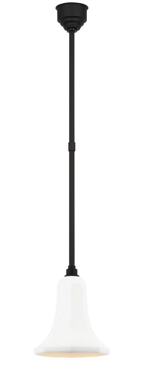 Academy Pendant | Matte Black | 9.25" White Savannah Shade