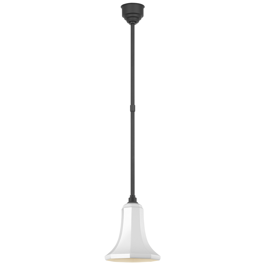 Academy Pendant | Matte Black | 9.25" White Savannah Shade