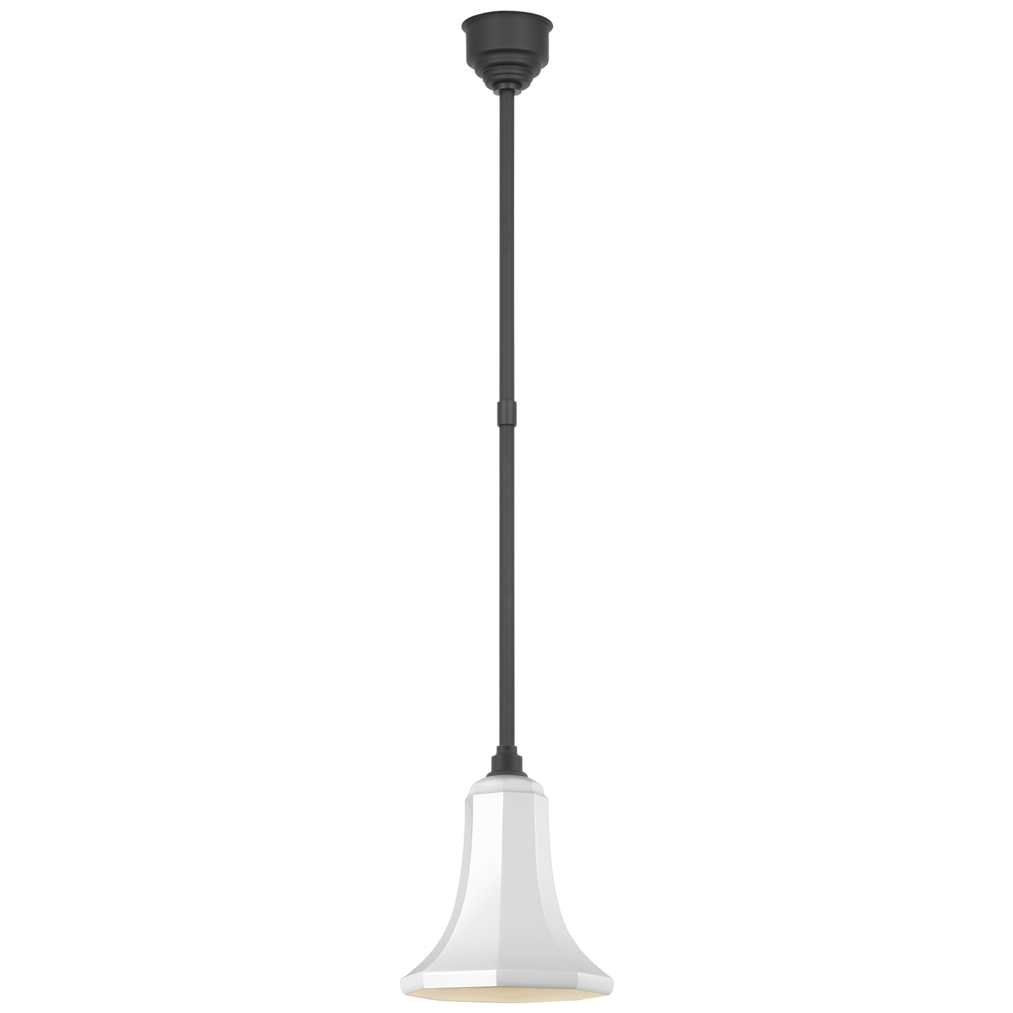 Academy Pendant | Matte Black | 9.25" White Savannah Shade