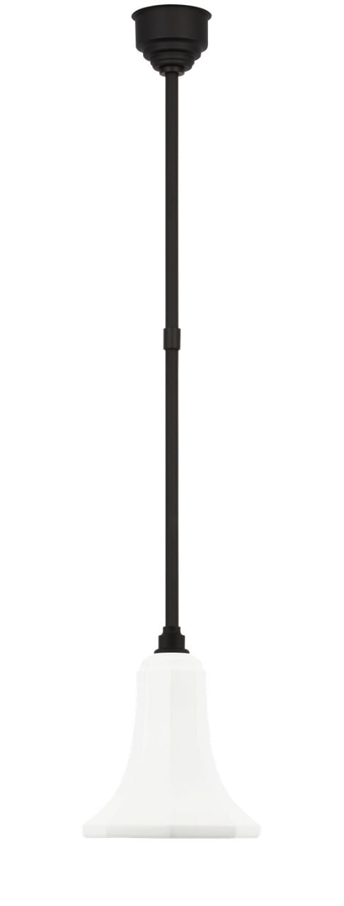 Academy Pendant | Matte Black | 9.25" White Savannah Shade