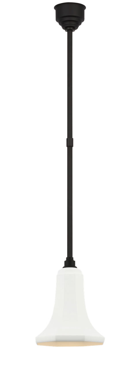 Academy Pendant | Matte Black | 9.25" White Savannah Shade