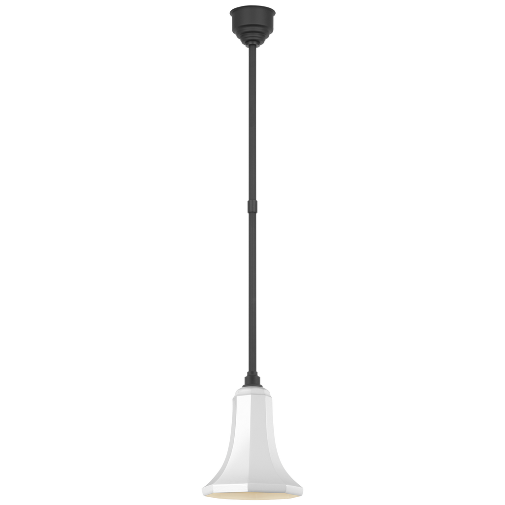 Academy Pendant | Matte Black | 9.25" White Savannah Shade