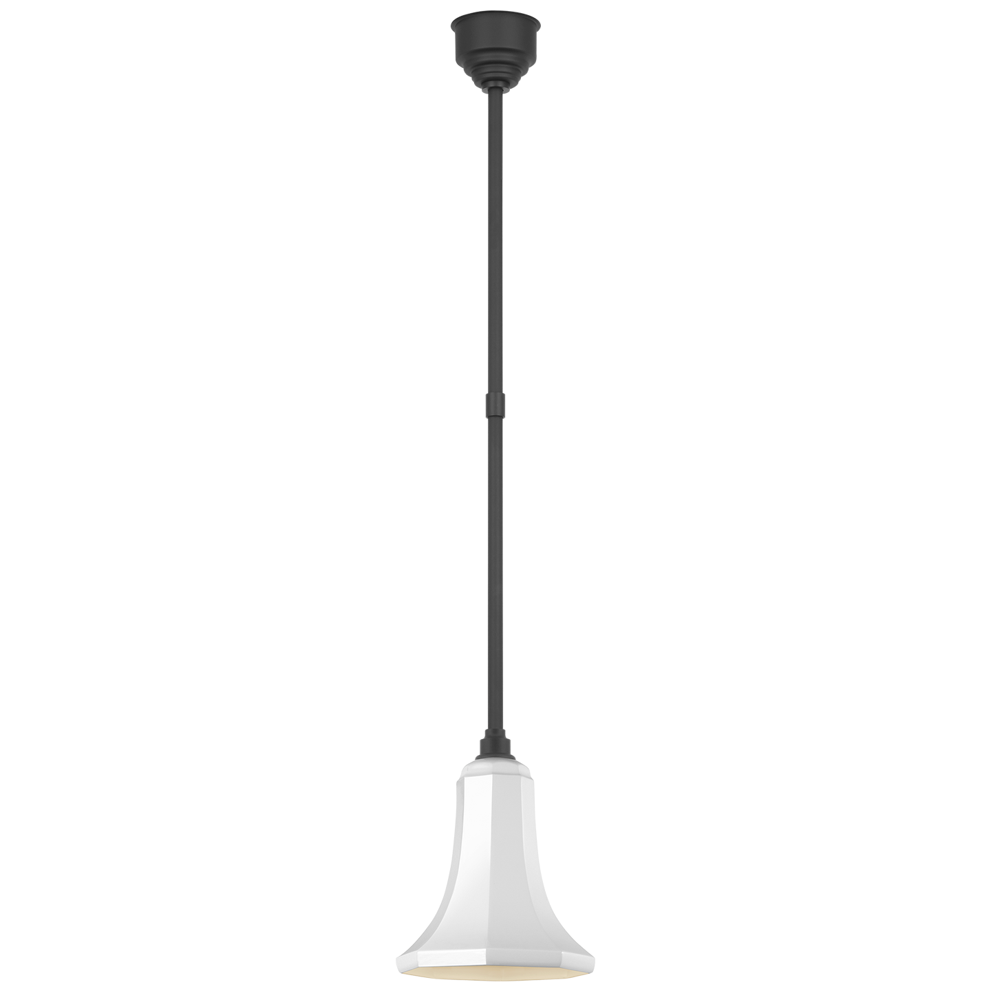 Academy Pendant | Matte Black | 9.25" White Savannah Shade