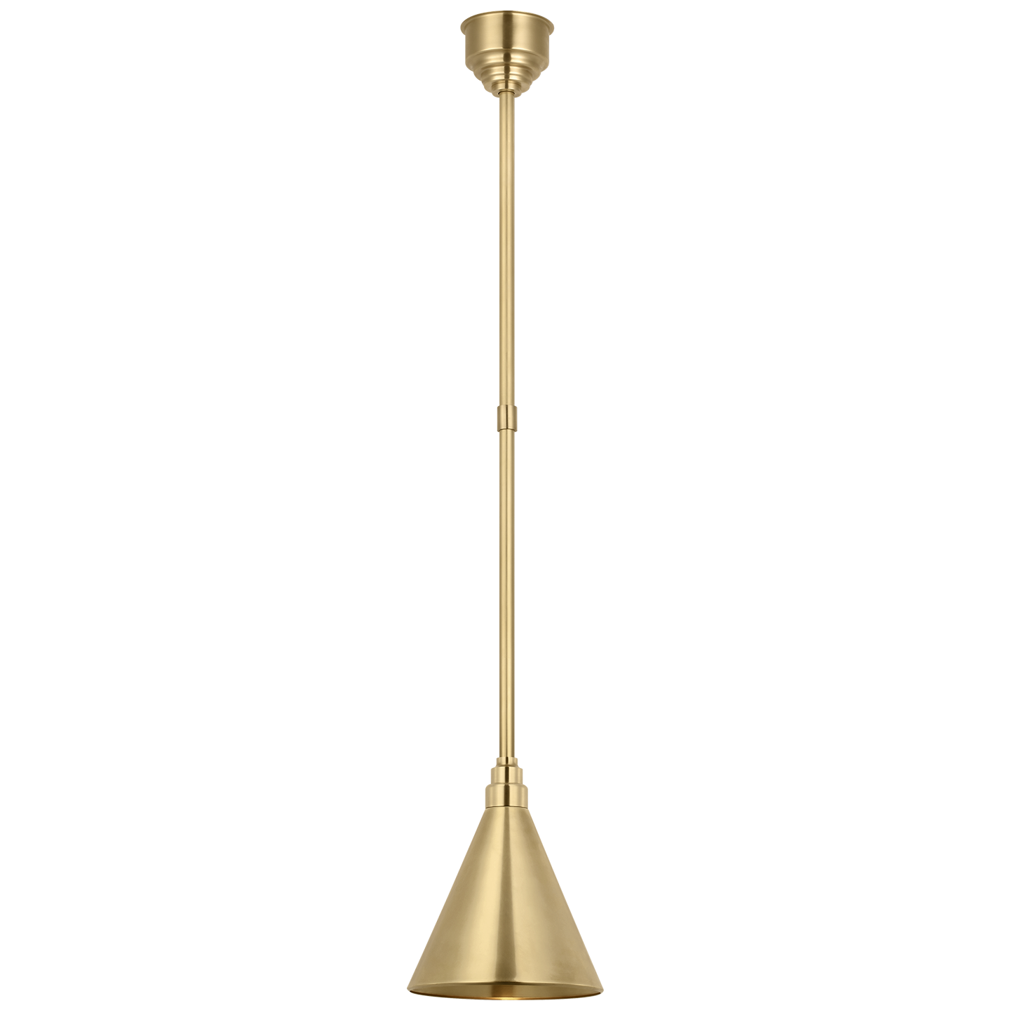 Academy Pendant | Hand-Rubbed Antique Brass | 9" Conical Savannah Shade