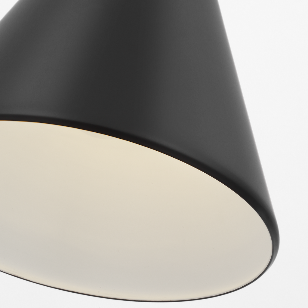 Academy Pendant | Matte Black | 9" Conical Savannah Shade