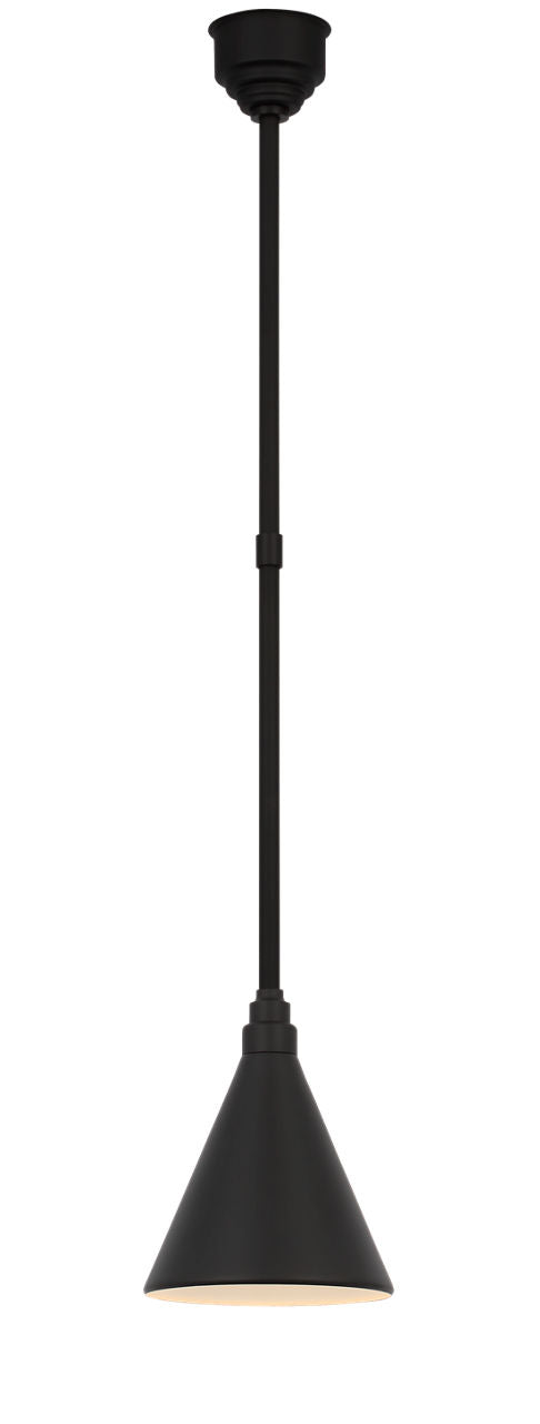 Academy Pendant | Matte Black | 9" Conical Savannah Shade