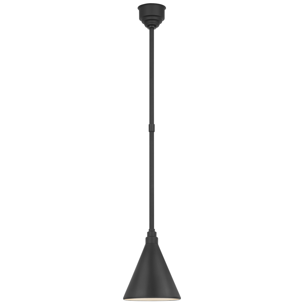 Academy Pendant | Matte Black | 9" Conical Savannah Shade