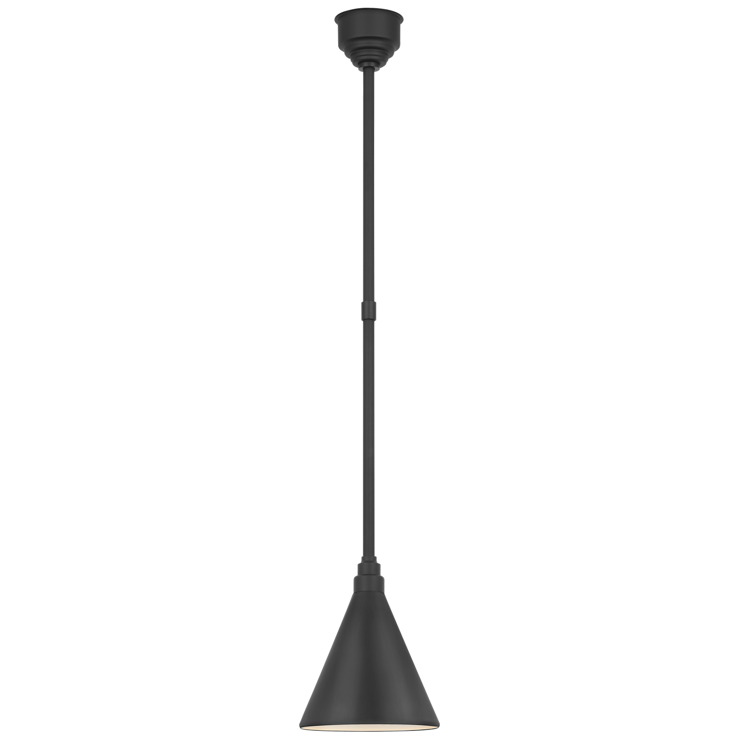 Academy Pendant | Matte Black | 9" Conical Savannah Shade