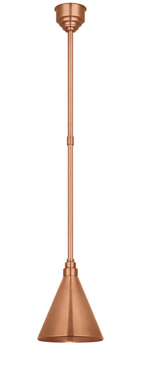 Academy Pendant | Soft Copper | 9" Conical Savannah Shade