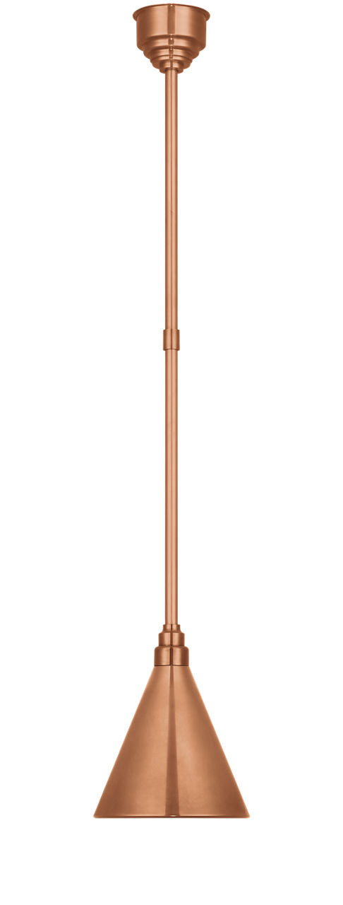 Academy Pendant | Soft Copper | 9" Conical Savannah Shade